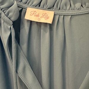 Pink Lily light blue fall dress size small like new